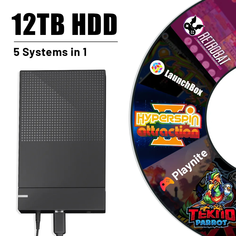 12TB Hyperspin,Launchbox,Retrobat,Playnite,Teknoparrot 5IN1 Hard Drive 12TB Hyperspin,Launchbox,Retrobat,Playnite,Teknoparrot 5IN1 Hard Drive