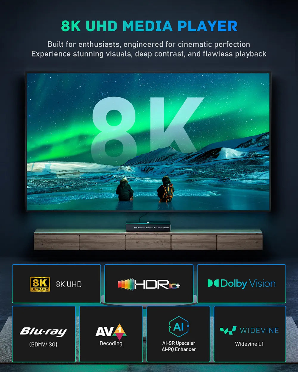 KINHANK K9 – 8K HDD Media Player for Ultimate Home Theater Experience