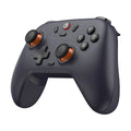 Deep Purple gaming controller with orange accents on a white background