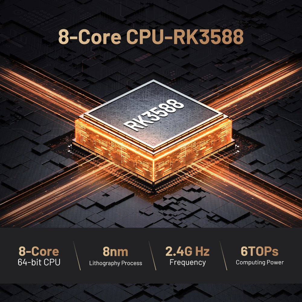 CPU RK3588s 8-Core, 6Tops computing power