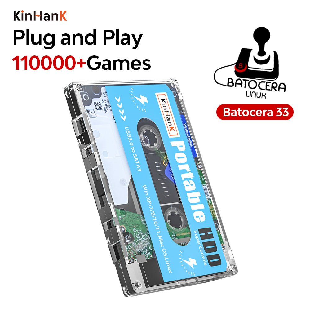 Batocera External Hard Drive, Portable Video Game Console